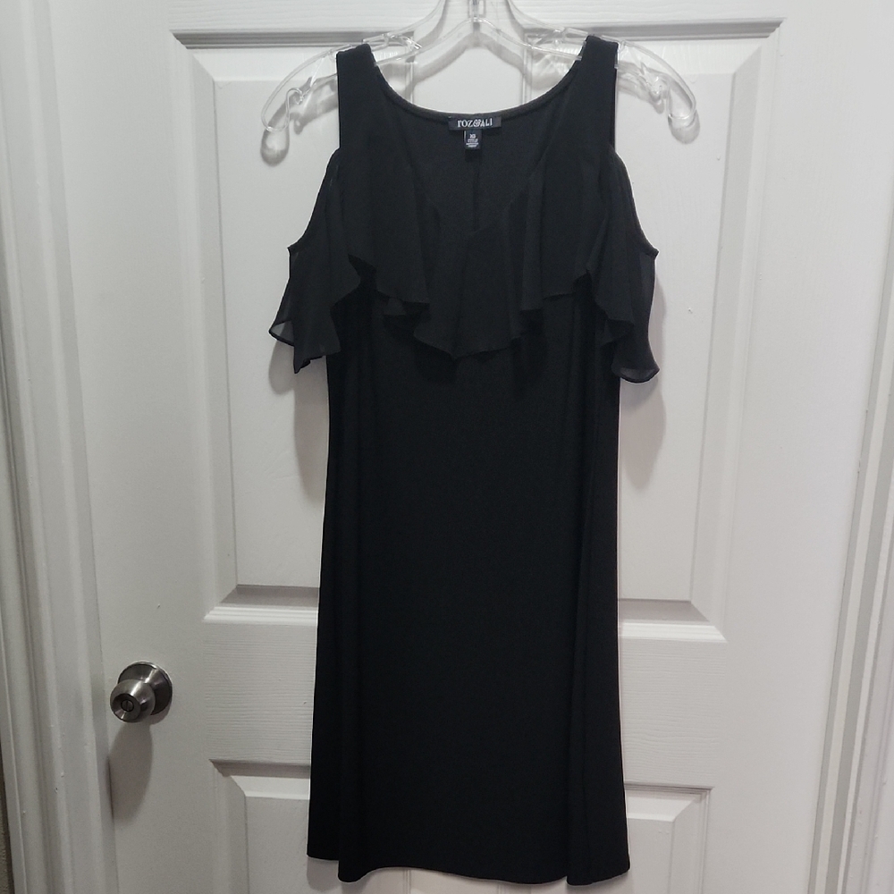 3/$20 Roz & Ali Black Off-Shoulder Mini Dress